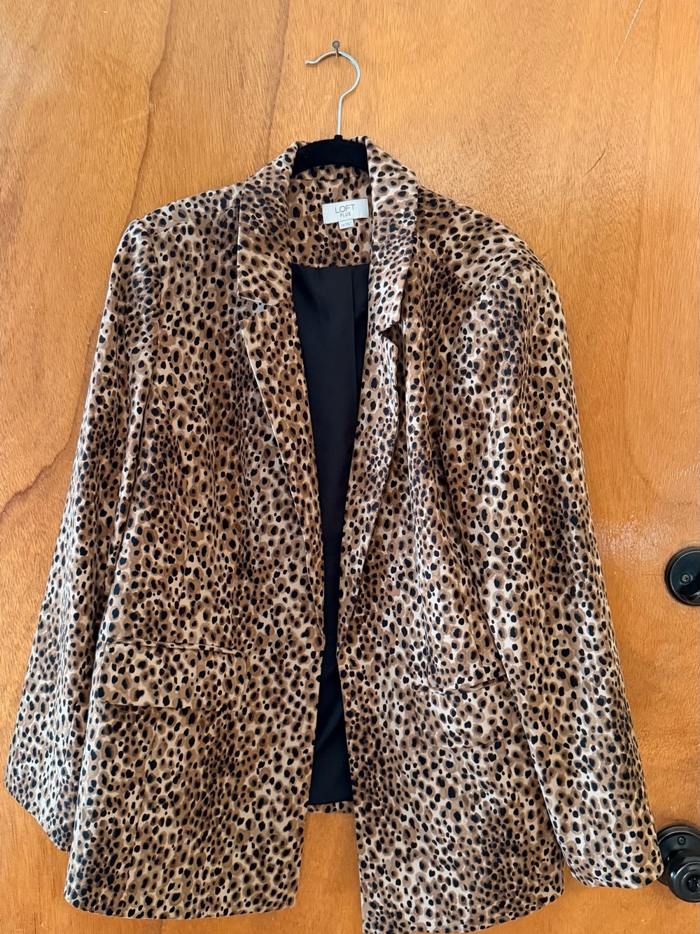 LOFT Plus Leopard Print Blazer in Animal Print Size L